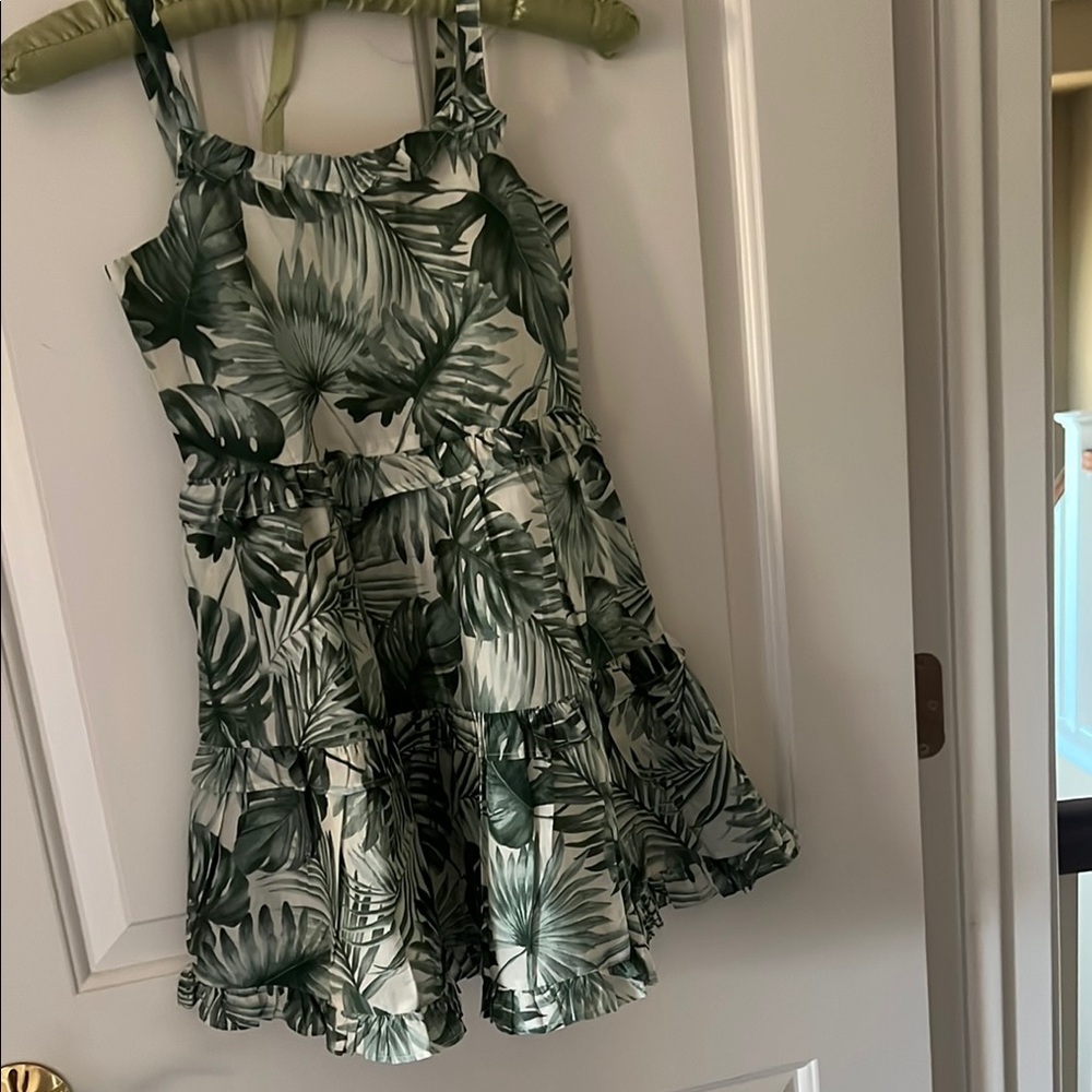 Tropical Leaf Print Dress
